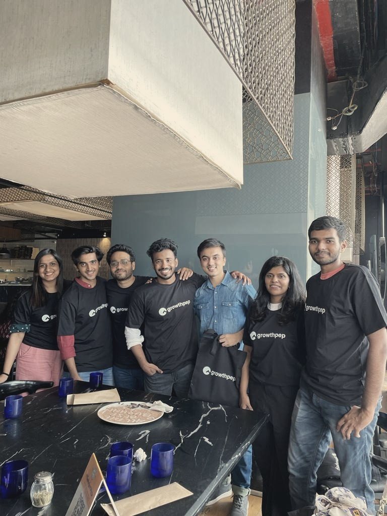 The team in Growthpep t-shirts